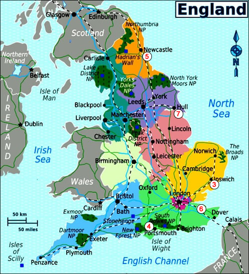 English Quarantine Locations